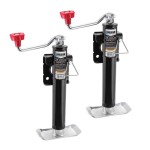 Reese 2K Weld-On Snap Ring Swivel Trailer Jack with 10" Lift and Topwind Handle – 2-Pack