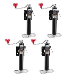 Reese 4x 2K Snap Ring Swivel Trailer Jack w/ 10" Lift and Topwind Handle