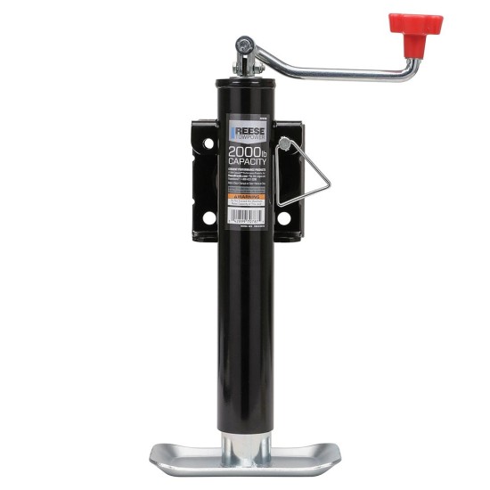 Reese 2K Weld-On Snap Ring Swivel Trailer Jack with 10" Lift and Topwind Handle – 2-Pack