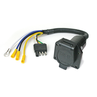 Vehicle Specific Trailer Light Plug & Play Wiring 4-Flat Prewired Adapter 4-Way to RV 7-Way 7-Way Mounting Bracket w/ Hardware Brake Controller Install Kit Wire Hardware 20amp Fuse Installation Hardware Installation Instructions 118392 85060 7418411 Economy 7 Way RV Trailer Wiring For 03-24 Chevy Express GMC Savana Van 1500 2500 3500 3 Axles 7 Blade Plug Prong Pin Brake Control Ready