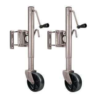 Reese 2-Pack 1,000 lb Snap Ring Swivel Trailer Jacks with 6 Inch Wheels