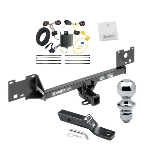 Custom Fit Trailer Hitch Wiring Harness (Plug & Play) 2" Drop Ball-Mount w/ Pin/Clip 1-7/8" Chrome Ball Installation Hardware Installation Instructions 75219 118719 23 63816 Draw-Tite Trailer Tow Hitch 15-23 RAM ProMaster City Complete Pack Trailer Tow Hitch For 15-23 RAM ProMaster City Complete Package w/ Wiring and 1-7/8" Ball