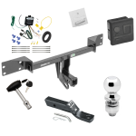 Custom Fit Trailer Hitch Wiring Harness (Requires Splicing) 2" Drop Ball-Mount w/ Pin/Clip 2" Chrome Ball Security Lock Pin Rubber Hitch Plug Cover Installation Hardware Installation Instructions 75223 119148 23 63845 580407 7010 Draw-Tite Trai Trailer Tow Hitch For 15-24 Mercedes-Benz GLA250 Deluxe Package Wiring 2" Ball and Lock
