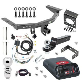 For 2016-2022 Honda Pilot Trailer Hitch Tow PKG w/ Pro Series POD Brake Control + Plug & Play BC Adapter + 7-Way RV Wiring + 2" & 2-5/16" Ball & Drop Mount By Draw-Tite