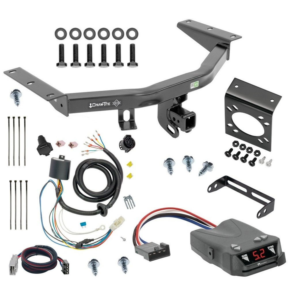 For 2014-2020 Acura MDX Trailer Hitch kit by: Draw-Tite For 2016-2022 Honda Pilot Trailer Hitch Tow PKG w/ Tekonsha Brakeman IV Brake Control + Plug & Play BC Adapter + 7-Way RV Wiring By Draw-Tite