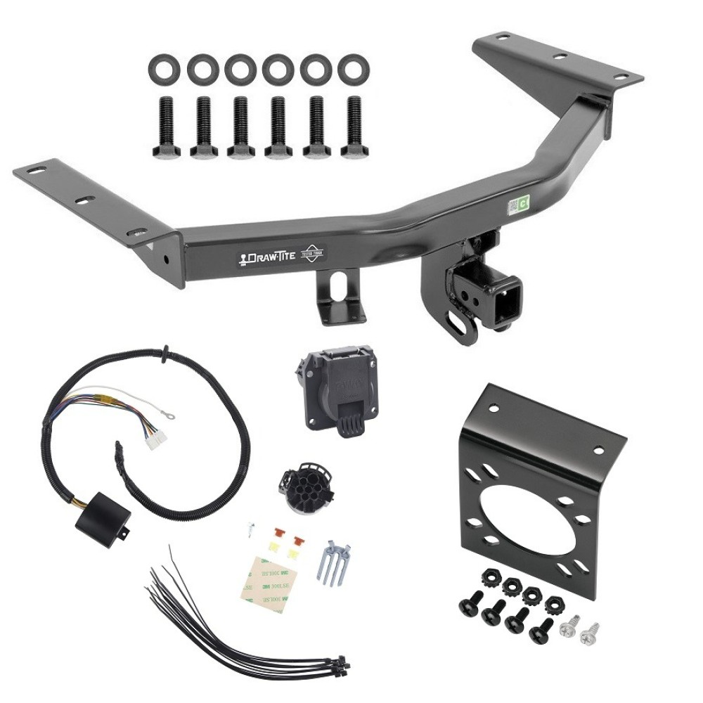 For 2014-2020 Acura MDX Trailer Hitch kit by: Draw-Tite For 2014-2020 Acura MDX Trailer Hitch Tow PKG w/ 7-Way RV Wiring (Excludes: w/Full Size Spare Tire Models) By Draw-Tite