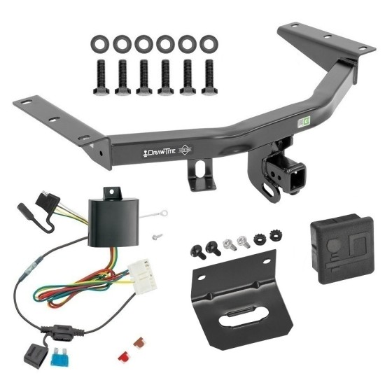 For 2014-2020 Acura MDX Trailer Hitch kit by: Draw-Tite For 2014-2020 Acura MDX Trailer Hitch Tow PKG w/ 4-Flat Wiring Harness + Wiring Bracket + Hitch Cover (Excludes: w/Full Size Spare Tire Models) By Draw-Tite