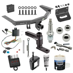 For 14-20 Acura MDX Trailer Hitch Tow PKG Wiring+Adjustable Drop Rise Ball Mount+Interchangeable 1-7/8" & 2" & 2-5/16" Balls+Bracket+Dual Hitch & Locks + Wiring Tester+Ball Lube+Electric Grease+Ball Wrench+Anti Rattle Device For 14-20 Acura MDX Trailer Hitch Tow PKG Wiring+Adjustable Drop Rise Ball Mount+Interchangeable 1-7/8" & 2" & 2-5/16" Balls+Bracket+Dual Hitch & Locks + Wiring Tester+Ball Lube+Electric Grease+Ball Wrench+Anti Rattle Device