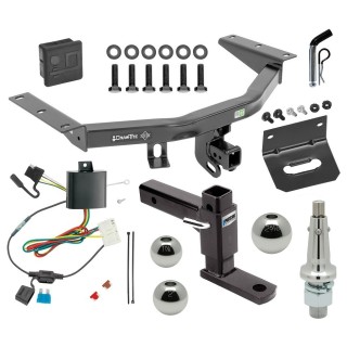 For 2014-2020 Acura MDX Trailer Hitch kit by: Draw-Tite For 2014-2020 Acura MDX Trailer Hitch Tow PKG w/ 4-Flat Wiring + Adjustable Drop Rise Ball Mount + Pin/Clip + Inerchangeable 1-7/8" & 2" & 2-5/16" Balls + Wiring Bracket + Hitch Cover (Excludes: w/Full Size Spare Tire Models) By Dra