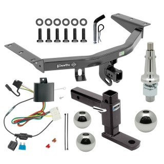 For 2014-2020 Acura MDX Trailer Hitch kit by: Draw-Tite For 2014-2020 Acura MDX Trailer Hitch Tow PKG w/ 4-Flat Wiring + Adjustable Drop Rise Ball Mount + Pin/Clip + Inerchangeable 1-7/8" & 2" & 2-5/16" Balls (Excludes: w/Full Size Spare Tire Models) By Draw-Tite