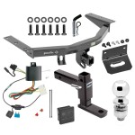 For 2014-2020 Acura MDX Trailer Hitch kit by: Draw-Tite For 2014-2020 Acura MDX Trailer Hitch Tow PKG w/ 4-Flat Wiring + Adjustable Drop Rise Ball Mount + Pin/Clip + 2" Ball + Wiring Bracket + Hitch Cover (Excludes: w/Full Size Spare Tire Models) By Draw-Tite
