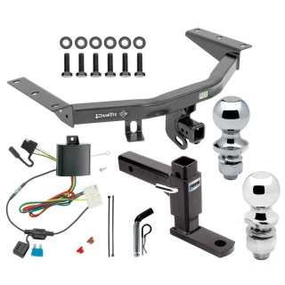 For 2014-2020 Acura MDX Trailer Hitch kit by: Draw-Tite For 2014-2020 Acura MDX Trailer Hitch Tow PKG w/ 4-Flat Wiring + Adjustable Drop Rise Ball Mount + Pin/Clip + 2" Ball + 1-7/8" Ball (Excludes: w/Full Size Spare Tire Models) By Draw-Tite