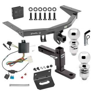 For 2014-2020 Acura MDX Trailer Hitch kit by: Draw-Tite For 2014-2020 Acura MDX Trailer Hitch Tow PKG w/ 4-Flat Wiring + Adjustable Drop Rise Ball Mount + Pin/Clip + 2" Ball + 2-5/16" Ball + Wiring Bracket + Hitch Cover (Excludes: w/Full Size Spare Tire Models) By Draw-Tite