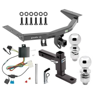 For 2014-2020 Acura MDX Trailer Hitch kit by: Draw-Tite For 2014-2020 Acura MDX Trailer Hitch Tow PKG w/ 4-Flat Wiring + Adjustable Drop Rise Ball Mount + Pin/Clip + 2" Ball + 2-5/16" Ball (Excludes: w/Full Size Spare Tire Models) By Draw-Tite