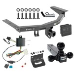 For 2014-2020 Acura MDX Trailer Hitch kit by: Draw-Tite For 2014-2020 Acura MDX Trailer Hitch Tow PKG w/ 4-Flat Wiring + Triple Ball Ball Mount 1-7/8" & 2" & 2-5/16" Trailer Balls + Pin/Clip + Wiring Bracket + Hitch Cover (Excludes: w/Full Size Spare Tire Models) By Draw-Tite