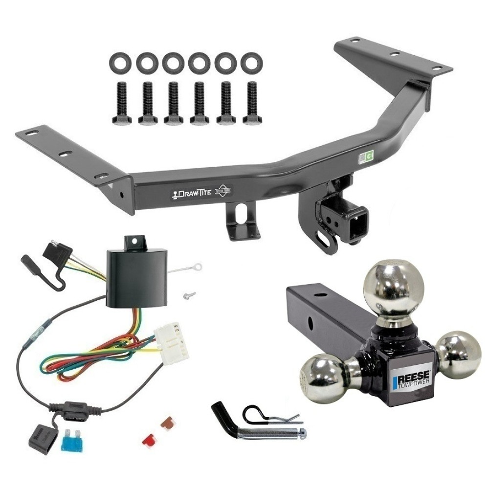 For 2014-2020 Acura MDX Trailer Hitch kit by: Draw-Tite For 2014-2020 Acura MDX Trailer Hitch Tow PKG w/ 4-Flat Wiring + Triple Ball Ball Mount 1-7/8" & 2" & 2-5/16" Trailer Balls + Pin/Clip (Excludes: w/Full Size Spare Tire Models) By Draw-Tite