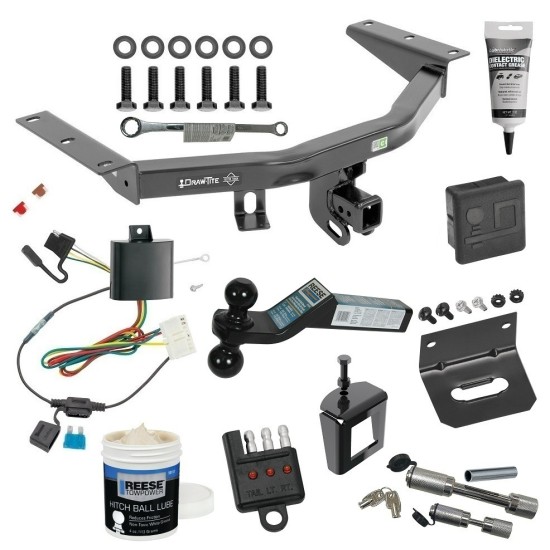 For 2014-2020 Acura MDX Trailer Hitch kit by: Draw-Tite For 2014-2020 Acura MDX Trailer Hitch Tow PKG w/ 4-Flat Wiring + Dual Ball Ball Mount 2" & 2-5/16" Trailer Balls + Wiring Bracket + Hitch Cover + Dual Hitch & Coupler Locks + Wiring Tester + Ball Lube + Electric Grease + Ball Wrench + An
