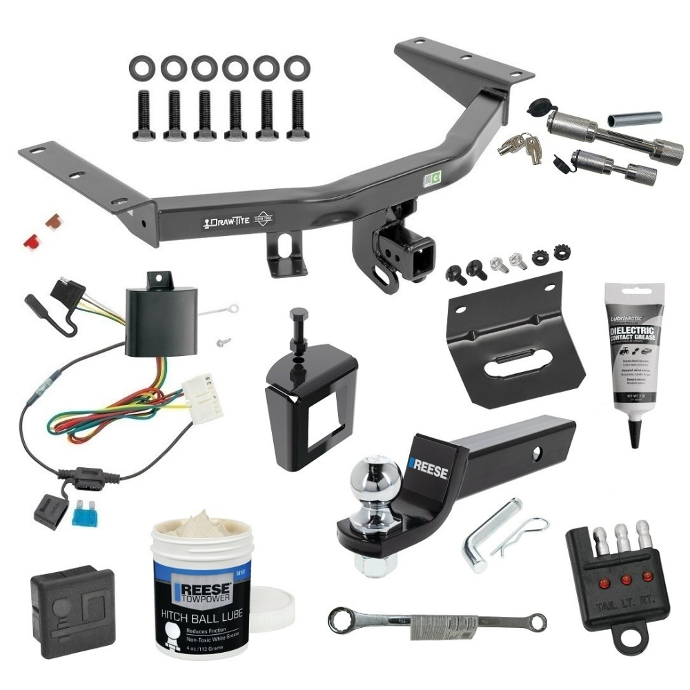 For 2014-2020 Acura MDX Trailer Hitch kit by: Draw-Tite For 2014-2020 Acura MDX Trailer Hitch Tow PKG w/ 4-Flat Wiring + Starter Kit Ball Mount w/ 2" Drop & 2" Ball + Wiring Bracket + Hitch Cover + Dual Hitch & Coupler Locks + Wiring Tester + Ball Lube + Electric Grease + Ball Wrench + Anti R