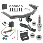 For 2014-2020 Acura MDX Trailer Hitch kit by: Draw-Tite For 2014-2020 Acura MDX Trailer Hitch Tow PKG w/ 4-Flat Wiring + Ball Mount w/ 2" Drop + Interchangeable Ball 1-7/8" & 2" & 2-5/16" + Wiring Bracket + Hitch Cover (Excludes: w/Full Size Spare Tire Models) By Draw-Tite