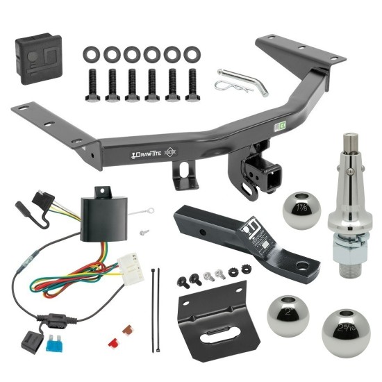 For 2014-2020 Acura MDX Trailer Hitch kit by: Draw-Tite For 2014-2020 Acura MDX Trailer Hitch Tow PKG w/ 4-Flat Wiring + Ball Mount w/ 2" Drop + Interchangeable Ball 1-7/8" & 2" & 2-5/16" + Wiring Bracket + Hitch Cover (Excludes: w/Full Size Spare Tire Models) By Draw-Tite