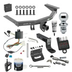 For 2014-2020 Acura MDX Trailer Hitch kit by: Draw-Tite For 2014-2020 Acura MDX Trailer Hitch Tow PKG w/ 4-Flat Wiring + Ball Mount w/ 4" Drop + 1-7/8" Ball + Wiring Bracket + Hitch Cover + Dual Hitch & Coupler Locks + Wiring Tester + Ball Lube + Electric Grease + Ball Wrench + Anti Rattle Device