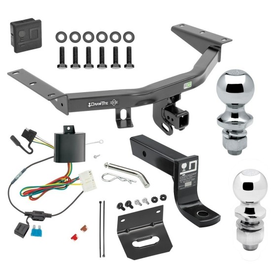 For 2014-2020 Acura MDX Trailer Hitch kit by: Draw-Tite For 2014-2020 Acura MDX Trailer Hitch Tow PKG w/ 4-Flat Wiring + Ball Mount w/ 4" Drop + 2" Ball + 1-7/8" Ball + Wiring Bracket + Hitch Cover (Excludes: w/Full Size Spare Tire Models) By Draw-Tite