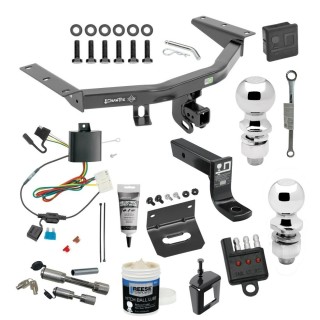 For 2014-2020 Acura MDX Trailer Hitch kit by: Draw-Tite For 2014-2020 Acura MDX Trailer Hitch Tow PKG w/ 4-Flat Wiring + Ball Mount w/ 4" Drop + 2" Ball + 2-5/16" Ball + Wiring Bracket + Hitch Cover + Dual Hitch & Coupler Locks + Wiring Tester + Ball Lube + Electric Grease + Ball Wrench + An