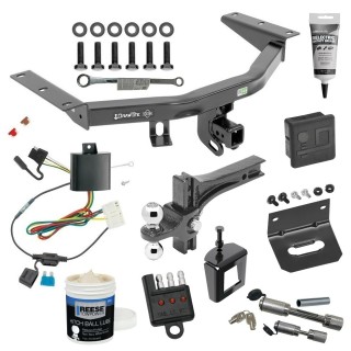 For 2014-2020 Acura MDX Trailer Hitch kit by: Draw-Tite For 2014-2020 Acura MDX Trailer Hitch Tow PKG w/ 4-Flat Wiring + Dual Adjustable Drop Rise Ball Ball Mount 2" & 2-5/16" Trailer Balls + Wiring Bracket + Hitch Cover + Dual Hitch & Coupler Locks + Wiring Tester + Ball Lube + Electric Grea