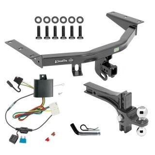 For 2014-2020 Acura MDX Trailer Hitch kit by: Draw-Tite For 2014-2020 Acura MDX Trailer Hitch Tow PKG w/ 4-Flat Wiring + Dual Adjustable Drop Rise Ball Ball Mount 2" & 2-5/16" Trailer Balls + Pin/Clip (Excludes: w/Full Size Spare Tire Models) By Draw-Tite