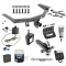 For 2014-2020 Acura MDX Trailer Hitch Tow PKG w/ 4-Flat Wiring + Triple Ball Ball Mount 1-7/8" & 2" & 2-5/16" Trailer Balls w/ Tow Hook + Wiring Bracket + Hitch Cover + Dual Hitch & Coupler Locks + Wiring Tester + Ball Lube + El