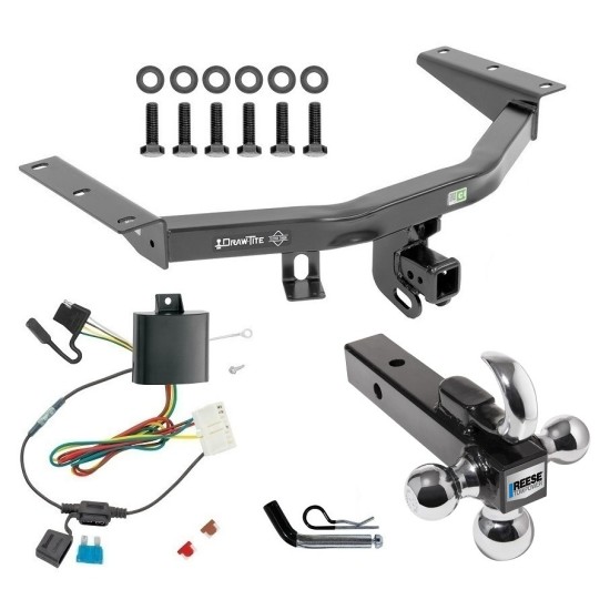 For 2014-2020 Acura MDX Trailer Hitch kit by: Draw-Tite For 2014-2020 Acura MDX Trailer Hitch Tow PKG w/ 4-Flat Wiring + Triple Ball Ball Mount 1-7/8" & 2" & 2-5/16" Trailer Balls w/ Tow Hook + Pin/Clip (Excludes: w/Full Size Spare Tire Models) By Draw-Tite
