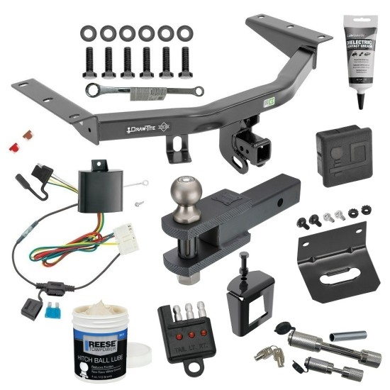 For 2014-2020 Acura MDX Trailer Hitch kit by: Draw-Tite For 2014-2020 Acura MDX Trailer Hitch Tow PKG w/ 4-Flat Wiring + Clevis Hitch Ball Mount w/ 2" Ball + Wiring Bracket + Hitch Cover + Dual Hitch & Coupler Locks + Wiring Tester + Ball Lube + Electric Grease + Ball Wrench + Anti Rattle Device (Excl