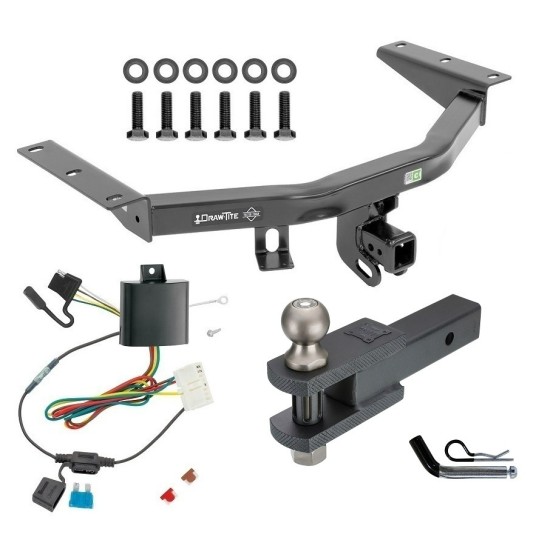 For 2014-2020 Acura MDX Trailer Hitch kit by: Draw-Tite For 2014-2020 Acura MDX Trailer Hitch Tow PKG w/ 4-Flat Wiring + Clevis Hitch Ball Mount w/ 2" Ball + Pin/Clip (Excludes: w/Full Size Spare Tire Models) By Draw-Tite
