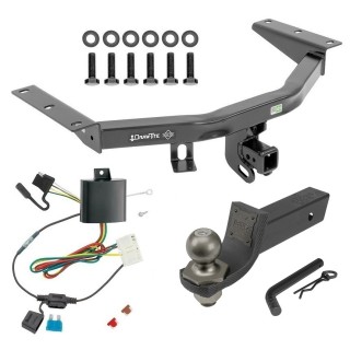 For 2014-2020 Acura MDX Trailer Hitch Tow PKG w/ 4-Flat Wiring + Interlock Tactical Starter Kit w/ 2" Drop & 2" Ball (Excludes: w/Full Size Spare Tire Models) By Draw-Tite
