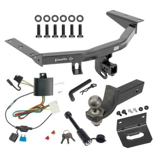 For 2014-2020 Acura MDX Trailer Hitch kit by: Draw-Tite For 2014-2020 Acura MDX Trailer Hitch Tow PKG w/ 4-Flat Wiring + Interlock Tactical Starter Kit w/ 2" Drop & 2" Ball + Tactical Dogbone Lock + Wiring Bracket (Excludes: w/Full Size Spare Tire Models) By Draw-Tite