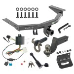 For 2014-2020 Acura MDX Trailer Hitch kit by: Draw-Tite For 2014-2020 Acura MDX Trailer Hitch Tow PKG w/ 4-Flat Wiring + Interlock Tactical Starter Kit w/ 3-1/4" Drop & 2" Ball + Tactical Hook & Shackle Mount + Tactical Dogbone Lock + Wiring Bracket (Excludes: w/Full Size Spare Tire Models) B