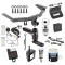 For 2016-2022 Honda Pilot Trailer Hitch Tow PKG w/ 4-Flat Wiring + Adjustable Drop Rise Ball Mount + 2" Ball + Wiring Bracket + Hitch Cover + Dual Hitch & Coupler Locks + Wiring Tester + Ball Lube + Electric Grease + Ball Wrench + Anti Rattle Dev
