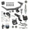 For 2016-2022 Honda Pilot Trailer Hitch Tow PKG w/ 4-Flat Wiring + Ball Mount w/ 4" Drop + Interchangeable Ball 1-7/8" & 2" & 2-5/16" + Wiring Bracket + Hitch Cover + Dual Hitch & Coupler Locks + Wiring Tester + Ball Lube +