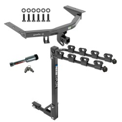 For 2014-2020 Acura MDX Trailer Hitch Tow PKG w/ 4 Bike Carrier Rack + Hitch Lock (Excludes: w/Full Size Spare Tire Models) By Draw-Tite For 2014-2020 Acura MDX Trailer Hitch Tow PKG w/ 4 Bike Carrier Rack + Hitch Lock (Excludes: w/Full Size Spare Tire Models) By Draw-Tite