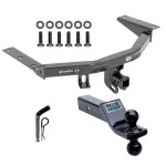 For 2016-2022 Honda Pilot Trailer Hitch Tow PKG w/ Dual Ball Ball Mount 1-7/8" & 2" Trailer Balls + Pin/Clip By Draw-Tite