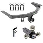 For 2016-2022 Honda Pilot Trailer Hitch Tow PKG w/ Triple Ball Ball Mount 1-7/8" & 2" & 2-5/16" Trailer Balls + Pin/Clip By Draw-Tite