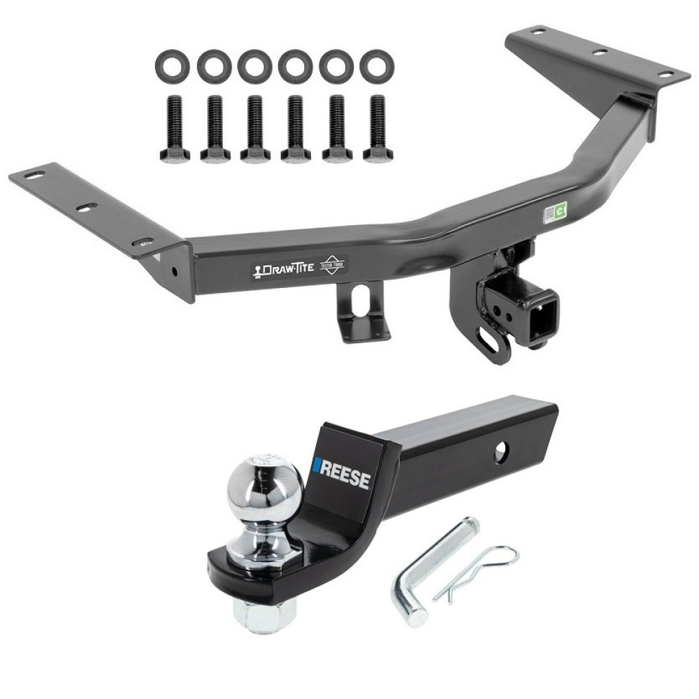 For 2016-2022 Honda Pilot Trailer Hitch Tow PKG w/ Starter Kit Ball Mount w/ 2" Drop & 2" Ball By Draw-Tite