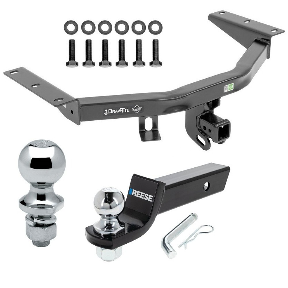For 2016-2022 Honda Pilot Trailer Hitch Tow PKG w/ Starter Kit Ball Mount w/ 2" Drop & 2" Ball + 1-7/8" Ball By Draw-Tite