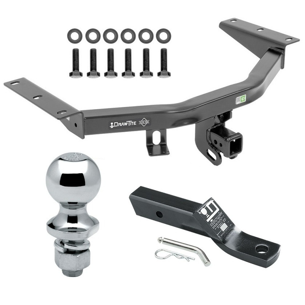 For 2016-2022 Honda Pilot Trailer Hitch Tow PKG w/ Ball Mount w/ 2" Drop + 1-7/8" Ball By Draw-Tite