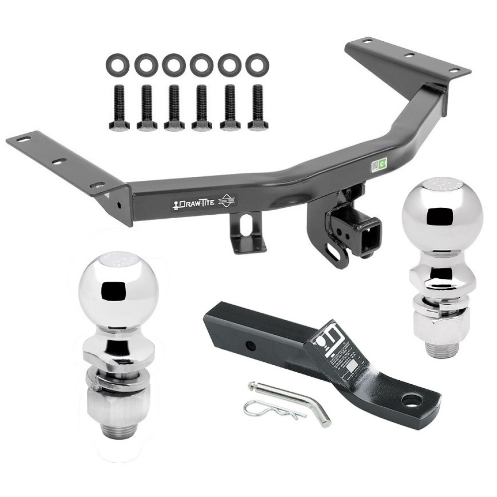 For 2016-2022 Honda Pilot Trailer Hitch Tow PKG w/ Ball Mount w/ 2" Drop + 2" Ball + 2-5/16" Ball By Draw-Tite
