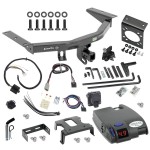 For 2014-2020 Acura MDX Trailer Hitch Tow PKG w/ 8K Round Bar Weight Distribution Hitch w/ 2-5/16" Ball + Pin/Clip + Tekonsha Primus IQ Brake Control + Plug & Play BC Adapter + 7-Way RV Wiring (Excludes: w/Full Size Spare Tire Models) By Draw-Tit