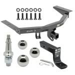 For 2016-2022 Honda Pilot Trailer Hitch Tow PKG w/ Ball Mount w/ 4" Drop + Interchangeable Ball 1-7/8" & 2" & 2-5/16" By Draw-Tite