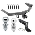For 2016-2022 Honda Pilot Trailer Hitch Tow PKG w/ Ball Mount w/ 4" Drop + 2" Ball + 1-7/8" Ball By Draw-Tite