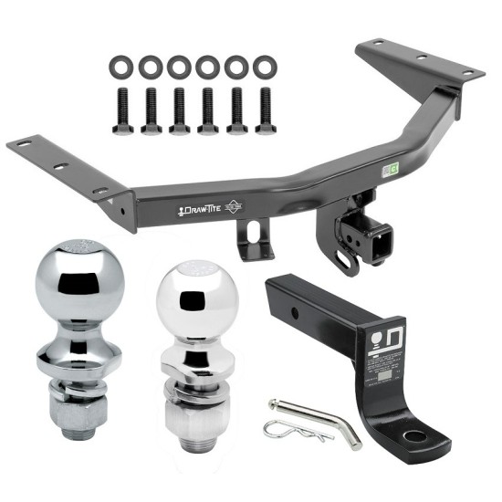 For 2016-2022 Honda Pilot Trailer Hitch Tow PKG w/ Ball Mount w/ 4" Drop + 2" Ball + 1-7/8" Ball By Draw-Tite