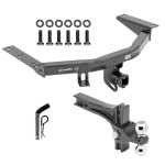 For 2016-2022 Honda Pilot Trailer Hitch Tow PKG w/ Dual Adjustable Drop Rise Ball Ball Mount 2" & 2-5/16" Trailer Balls + Pin/Clip By Draw-Tite